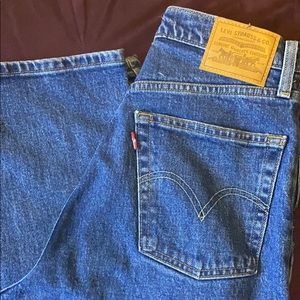 RIBCAGE STRAIGHT LEVI DARK BLUE JEANS